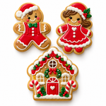 Cortador e Marcador Natal Casa e Bonecos Ginger 6cm