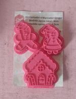 Cortador e Marcador Natal Casa e Bonecos Ginger 6cm