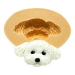 Molde de Silicone Cachorro Rosto Poodle 3cm