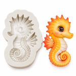 Molde de Silicone Fundo do Mar Cavalo Marinho para Doces