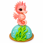 Molde de Silicone Fundo do Mar Cavalo Marinho para Doces