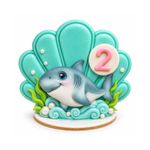 Molde de Silicone Tubarão Fundo do Mar 7cm para Doces