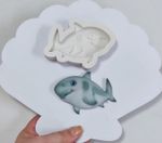 Molde de Silicone Tubarão Fundo do Mar 7cm para Doces