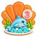 Molde de Silicone Golfinho do Fundo do Mar 7cm