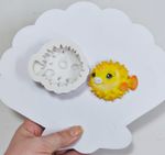 Molde de Silicone Peixe Balão Fundo do Mar 6cm para Doces