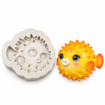 Molde de Silicone Peixe Balão Fundo do Mar 6cm para Doces