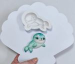 Molde de Silicone Fundo do Mar Foca 6cm para Doces