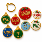 Kit Cortador e Marcadores Enfeite Desejos de Natal