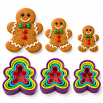 Kit Cortadores Bonecos de Natal 5 Pçs