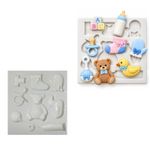 Molde de Silicone Kit Chá de Bebê 8 Cav