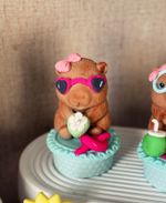 Molde de Silicone 3D Capivara Animal do Bosque 7cm