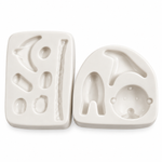 Molde de Silicone Natal - Papai Noel 2 Pçs