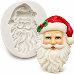 Molde de Silicone Rosto Papai Noel Para Decorar Natal