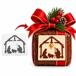 Stencil Aplique de Natal - Presépio 4cm