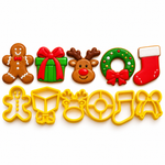 Kit 5 Cortadores Presente Natal 5cm para Doces
