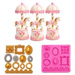Molde de Silicone Moldura Arabesco 10cm para Doces
