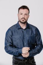 Camisa Manga Longa Jeans