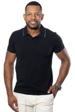 Camisa Polo Piquet com Detalhe Branco