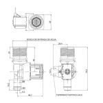 Válvula lavadora Mondial Clean 180º 220V entrada 3/4