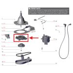 Kit came engrenagem lavadora Electrolux 12kg 13kg 14kg 15kg 16kg 17kg 18kg - A99806501