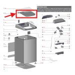 Moldura da tampa lavadora Electrolux LAC09 - A05406601 A05406603