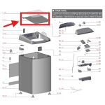 Moldura da tampa lavadora Electrolux LAC12 - A06477402