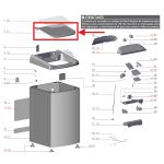 Moldura da tampa lavadora Electrolux LAC11 original - A06477405