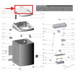Vidro da tampa lavadora Electrolux LED15 LED17 LEE18 - A19959201 A19959202