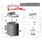 Moldura da Tampa Lavadora Electrolux LED13 LED14 - A21660201