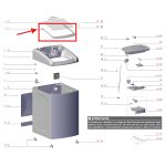 Moldura da Tampa Lavadora Electrolux LES11 LTD11 - 67403702