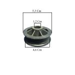Polia Meia Cana do Motor Lavadora / Tanquinho / Centrífuga Wanke Estriada - Centermaq 6520