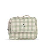 Necessaire 2 Zíperes | Xadrez Verde Menta