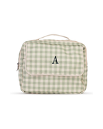 Necessaire 2 Zíperes | Xadrez Verde Menta