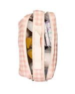 Necessaire 2 Zíperes | Xadrez Rose