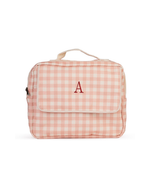 Necessaire 2 Zíperes | Xadrez Rose