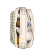 Necessaire 2 Zíperes | Xadrez Verde Menta