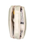 Necessaire 2 Zíperes | Xadrez Verde Menta