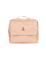 Necessaire 2 Zíperes | Xadrez Terracota