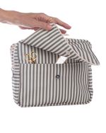 Necessaire 2 Zíperes | Listrado Verde Escuro