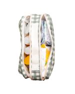 Necessaire 2 Zíperes | Xadrez Verde Escuro