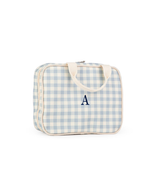 Necessaire 2 Lados | Xadrez Azul Claro