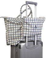 Bolsão Necessaire | Vichy Azul Marinho