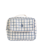 Necessaire 2 Zíperes | Vichy Azul Marinho