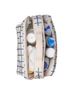 Necessaire 2 Zíperes | Vichy Azul Marinho