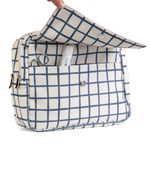 Necessaire 2 Zíperes | Vichy Azul Marinho