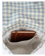 Mochila Kids | Xadrez Azul Claro
