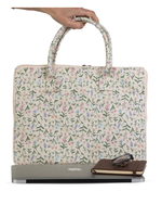 Porta Computador Ziper | Floral Lavanda