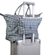 Bolsão Necessaire | Xadrez Azul Marinho