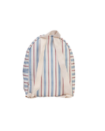 Mochila Kids + Estojo | Listrado Azul Claro E Vermelho