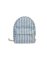 Mochila Kids + Estojo | Listrado 2 Cores Azul Claro E Verde Escuro